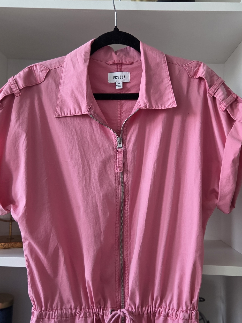 Pistola Women's Pink Zip-Front One-Piece Romper - Picture 2 of 8